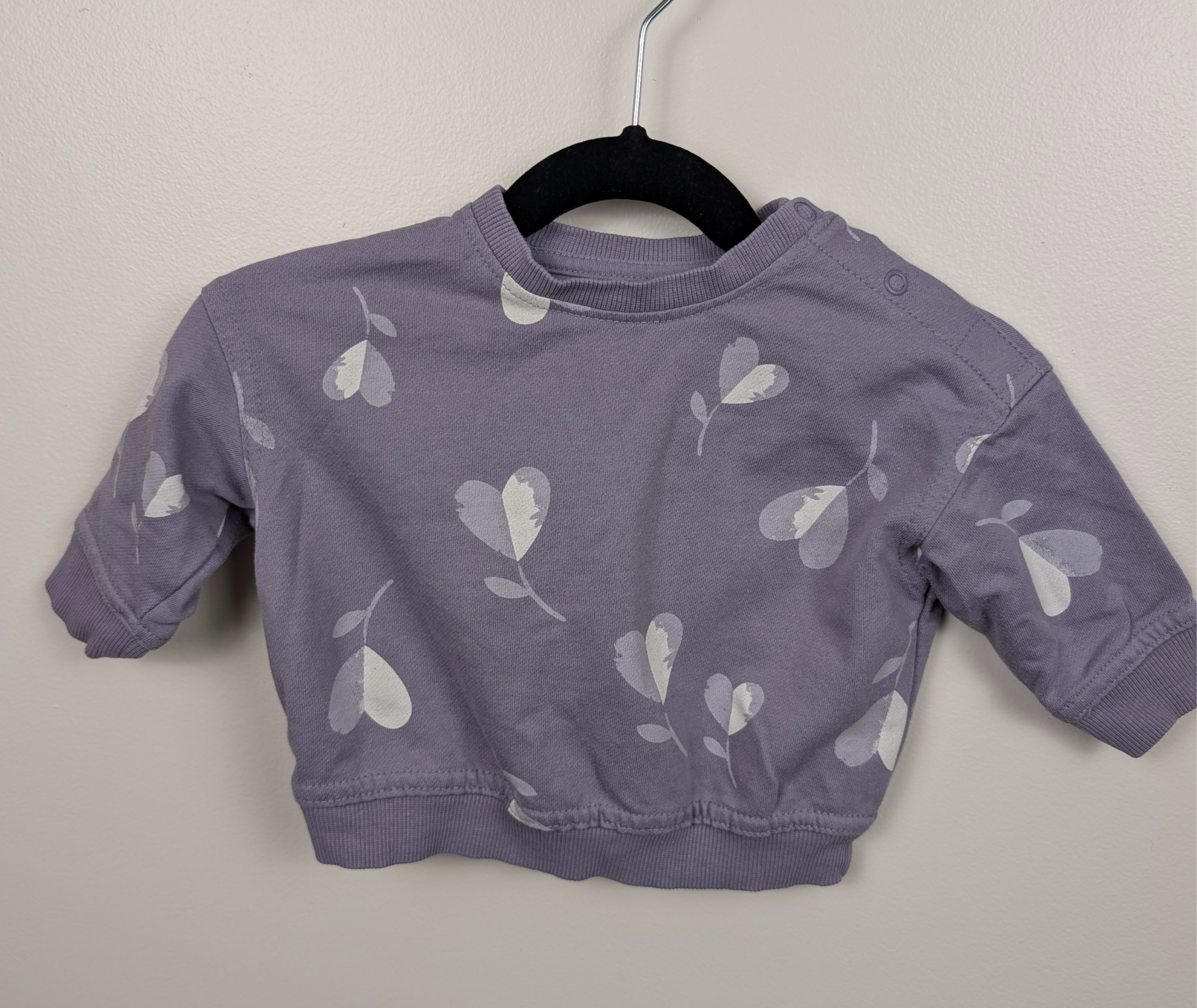 Purple Heart Pattern Crewneck Sweater | George 3M