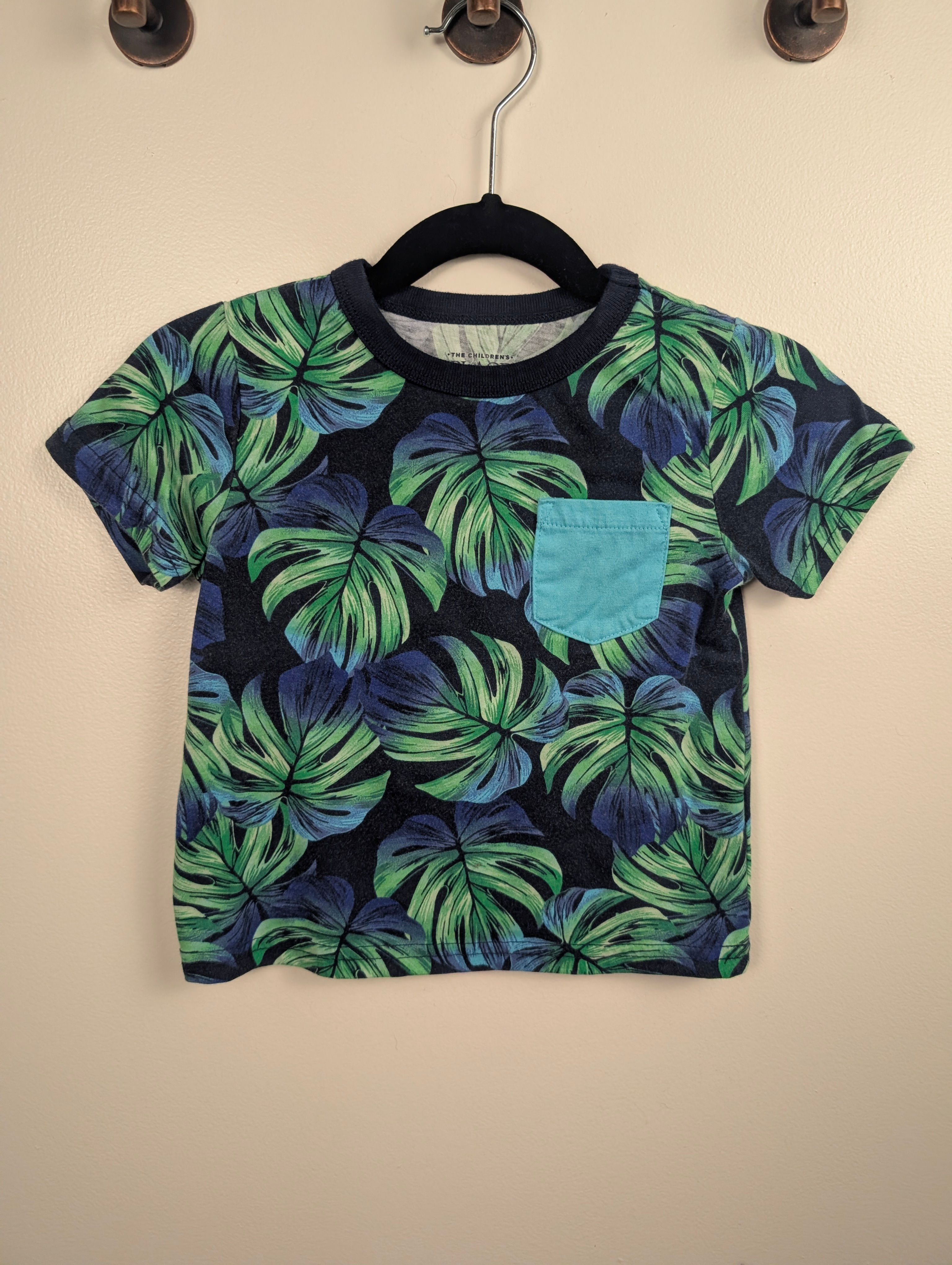 Tropical Plant Short Sleeve Shirt | The Children's Place 12-18M