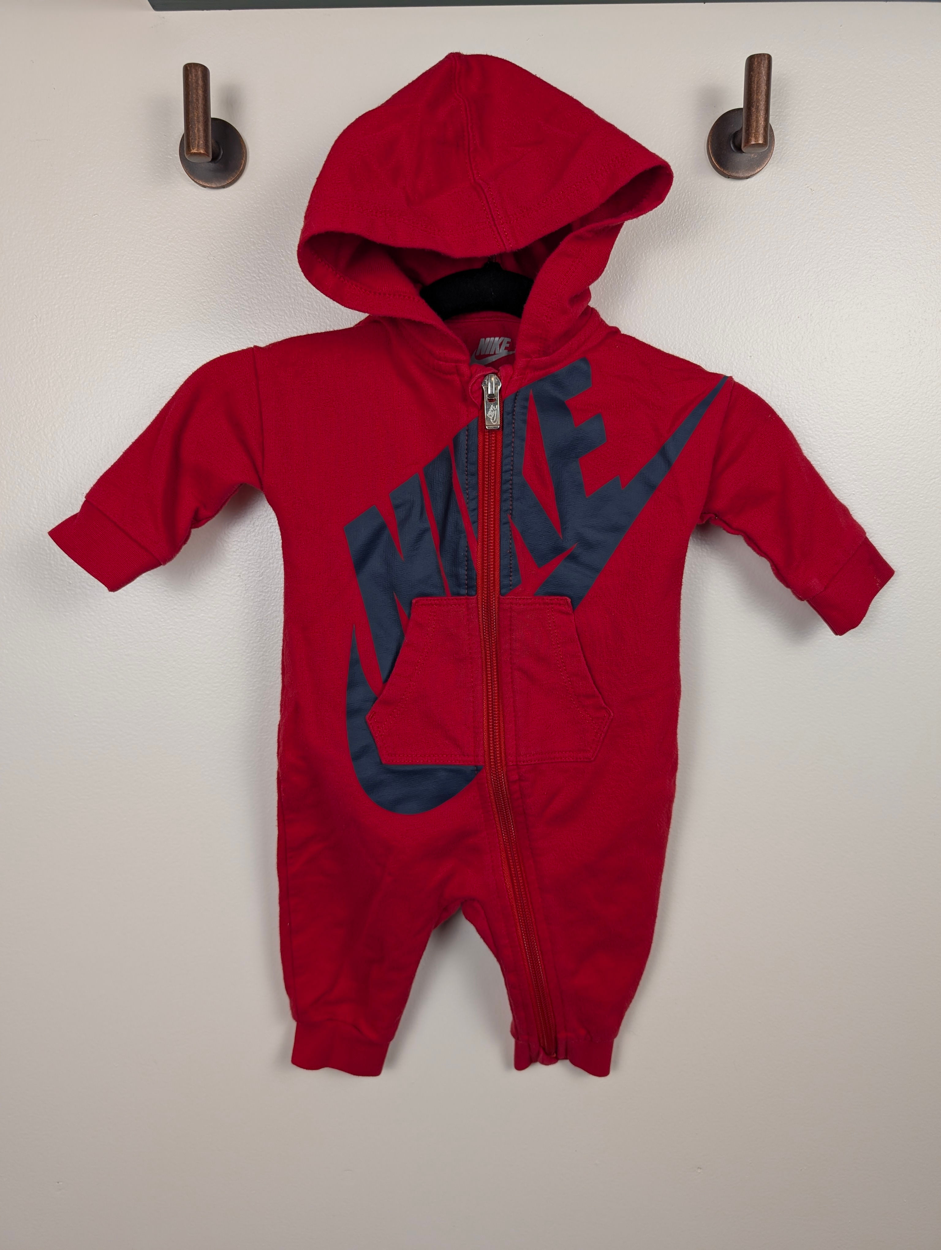 Red Hooded Onesie | Nike 3M