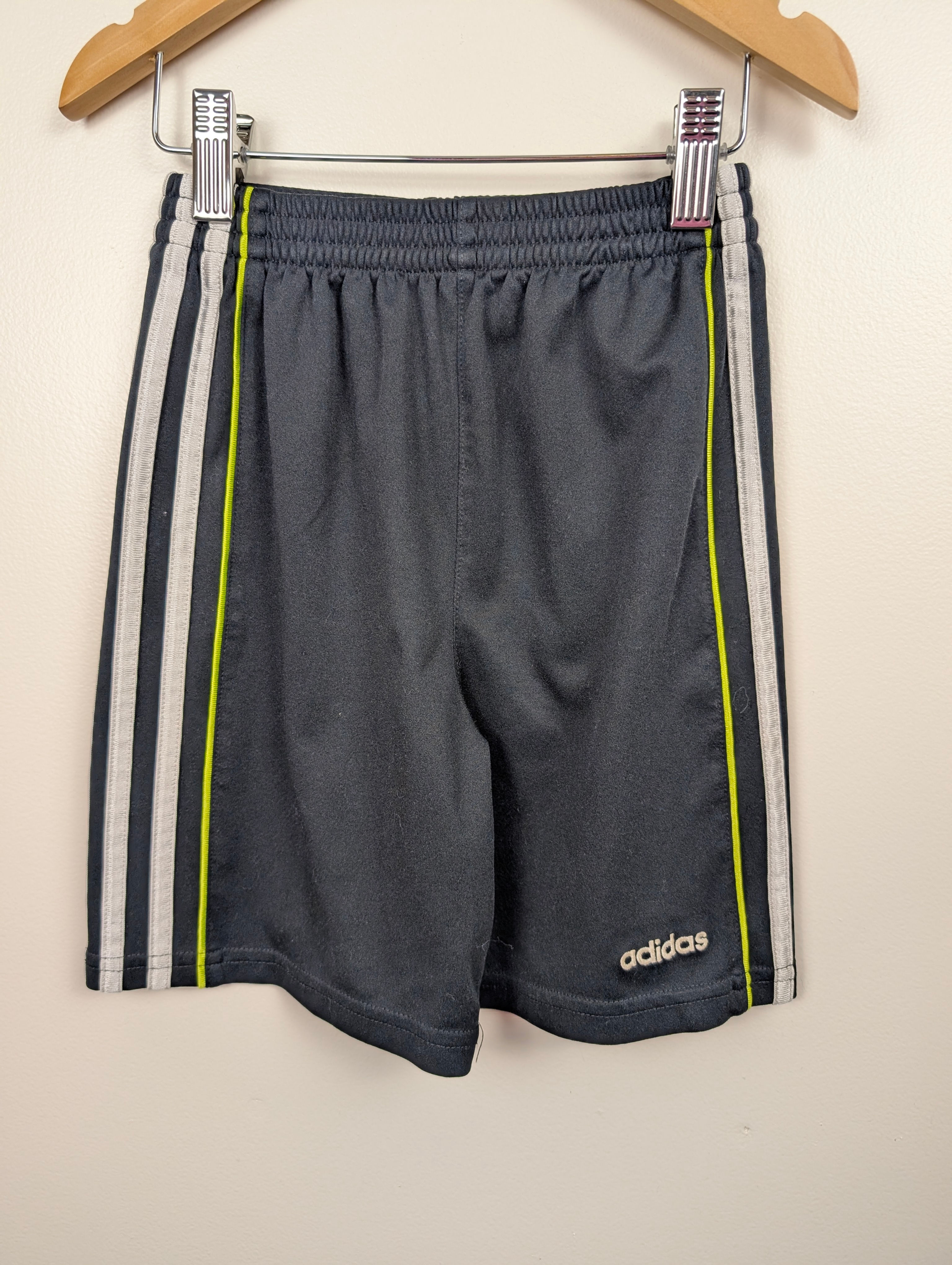 White and Yellow Striped Sports Shorts | Adidas 5T
