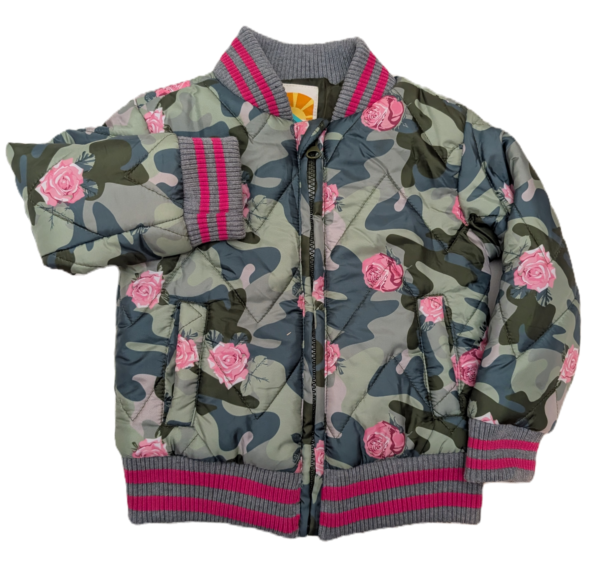 Camo Rose Quilted Jacket | C&C California 3T