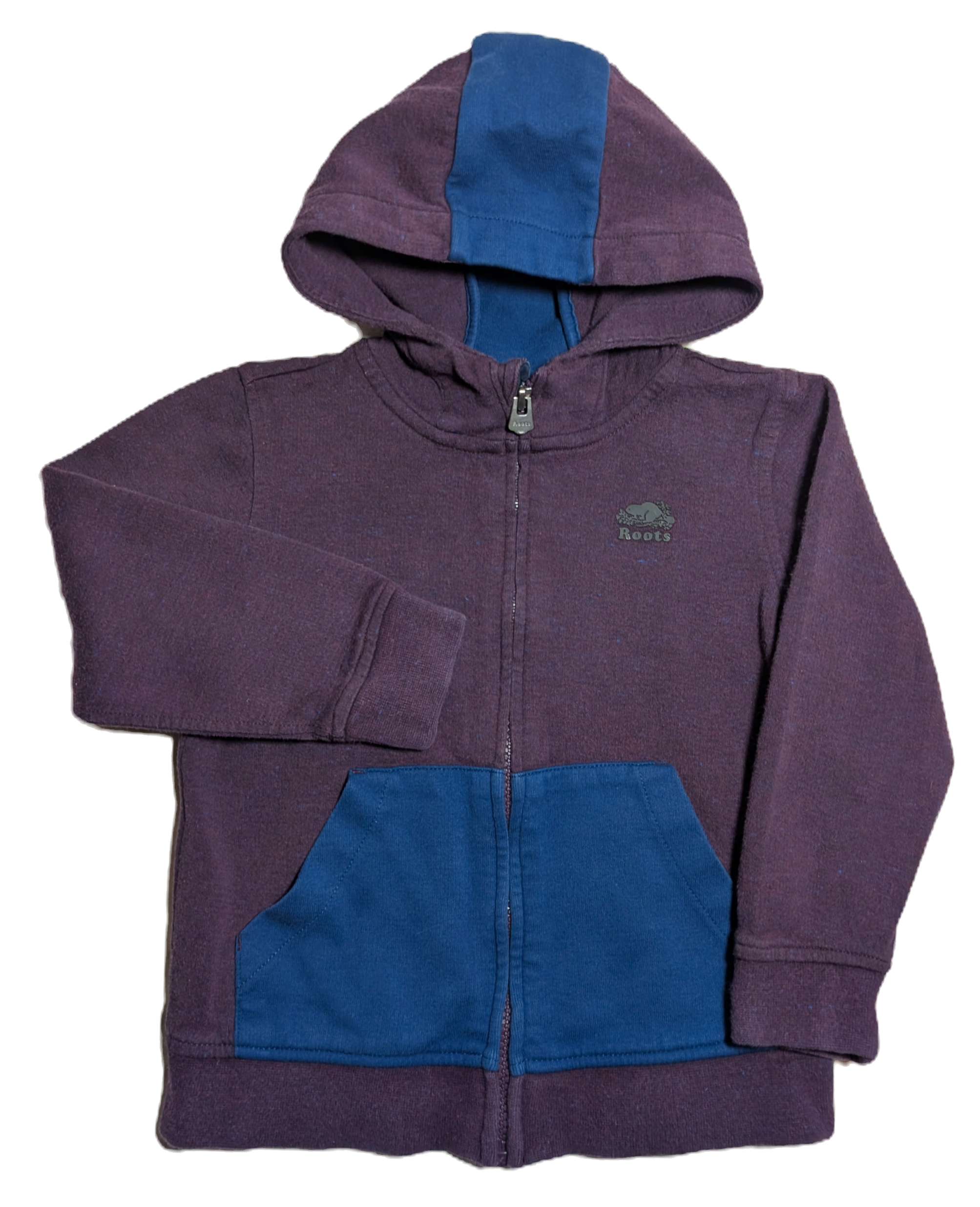Burgundy & Blue Hoodie Sweater | Roots 5T