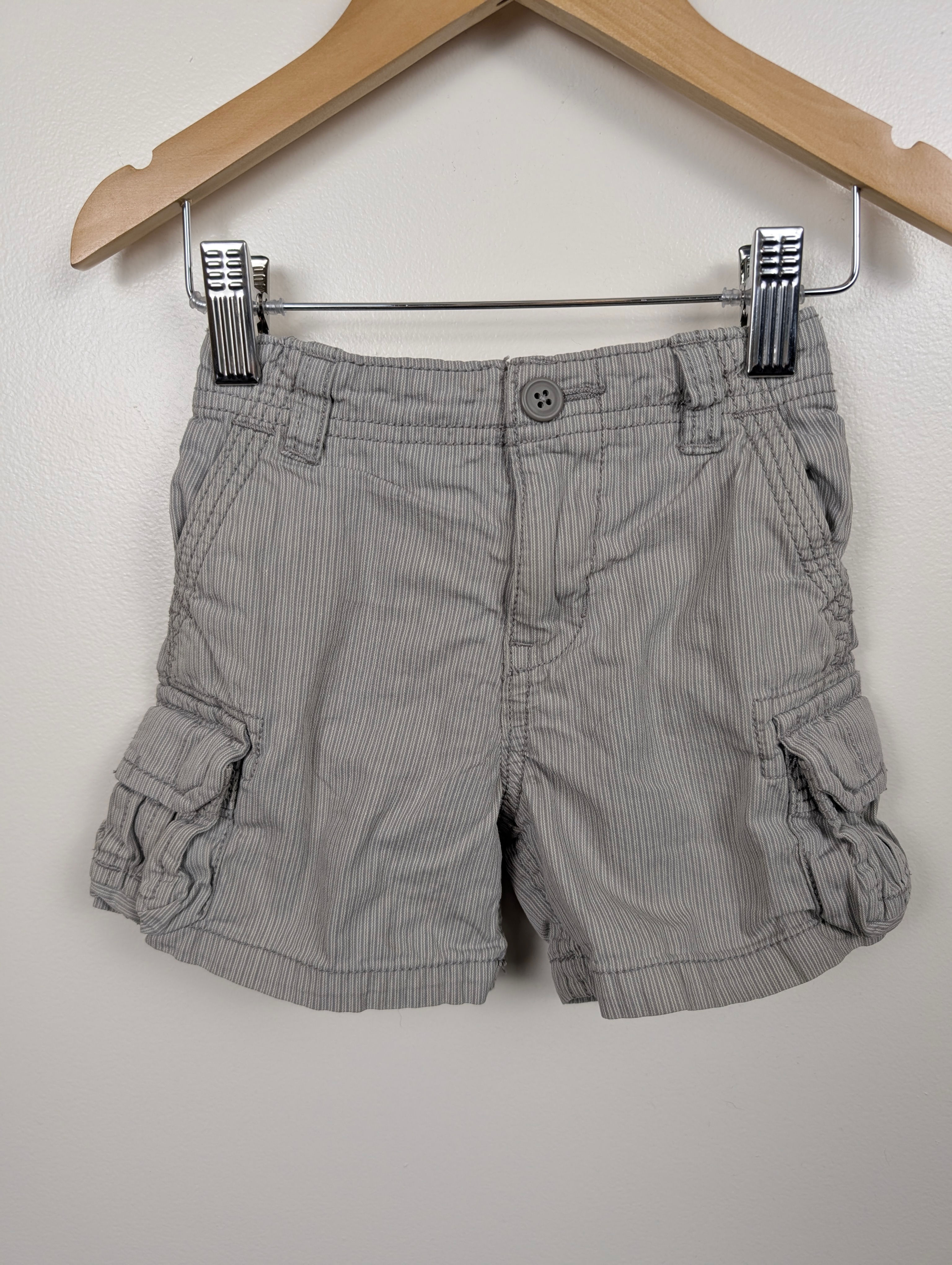 Grey Pint Stripe Cargo Shorts | The Children's Place 12M