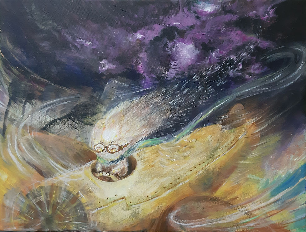 In the Storm, acrylic on canvas, 2023