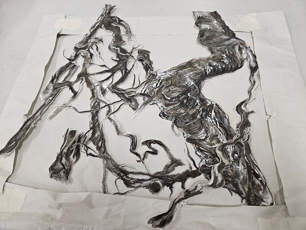 plein air drawings of trees