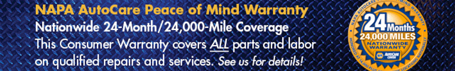 Brian's Automotive Napa 24 Month Warranty