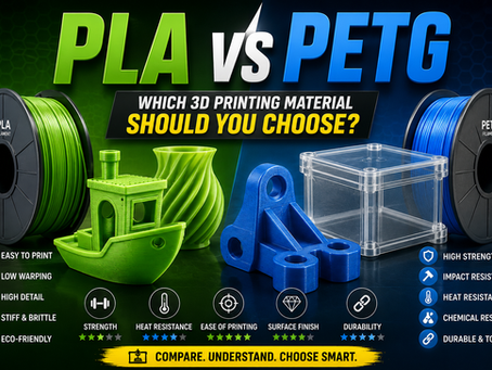 PLA vs PETG: Which 3D Printing Material Should You Choose?