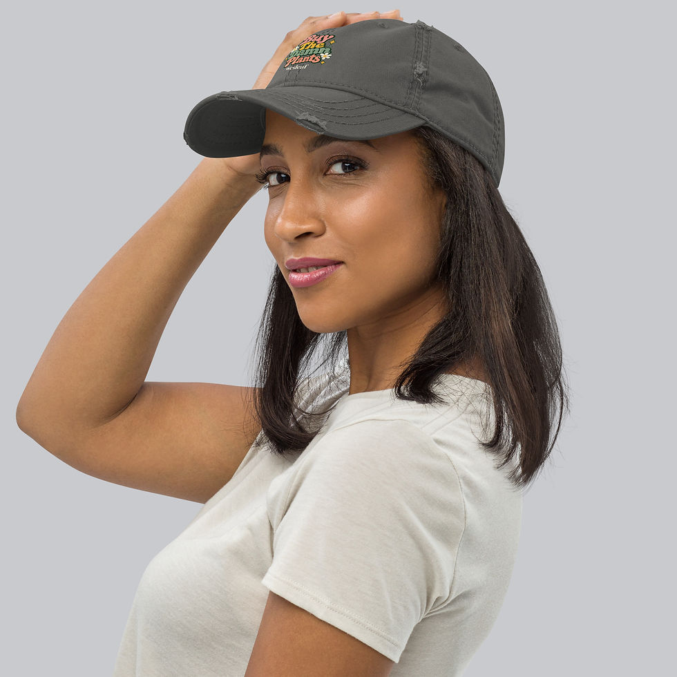 Thumbnail: wesleaf "Buy The Damn Plants" Distressed Dad Hat