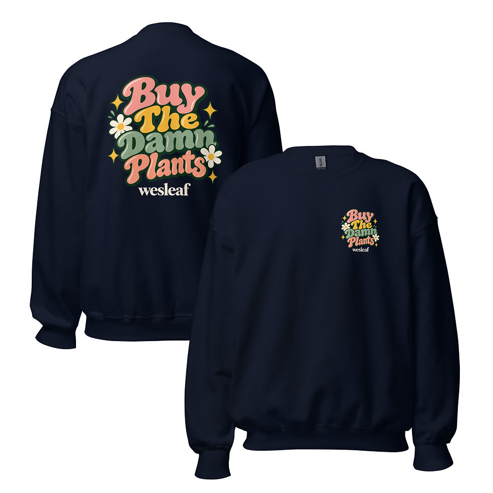 Miniatura: wesleaf "Buy The Damn Plants" Unisex Crew Neck Sweatshirt