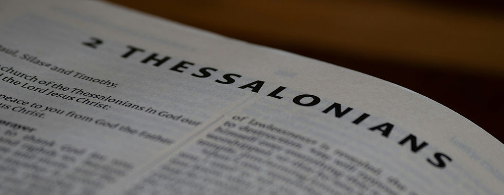 Close-up of open Bible at 2 Thessalonians for new believers