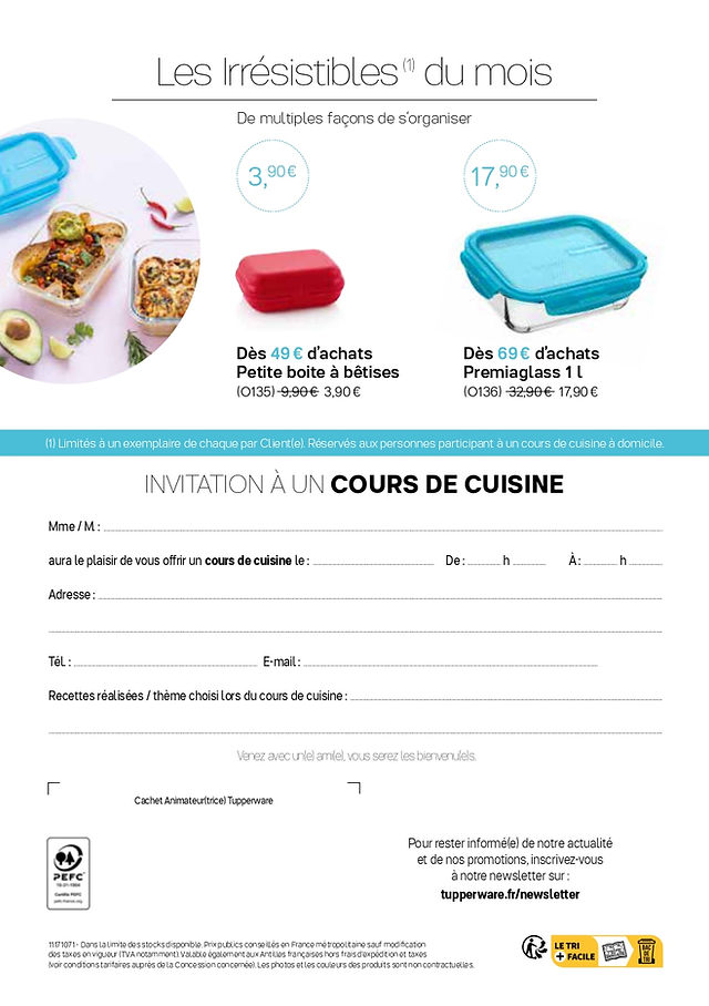 irrésitibles premiaglass tupperware