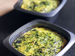 Clafoutis au cabillaud, épinards et curry dans la terrine ultra pro Tupperware