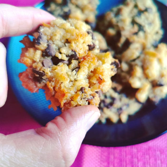 Cookies au pain rassi et pépites de chocolat