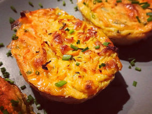 Mini quiche légère sans pâte aux carottes, courgettes et curry