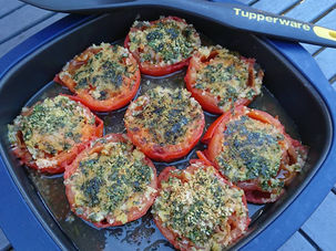 Tomates provencales dans le Micro pro grill Tupperware