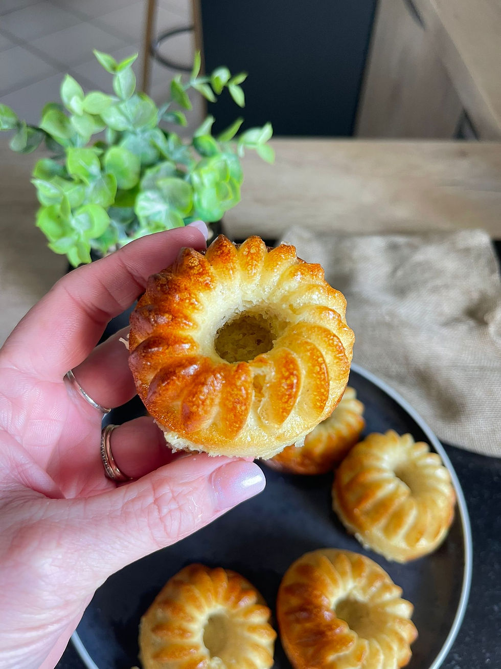 muffins protéinés au fromage blanc, son s'avoine et citron moule mini kouglofs Guy Demarle
