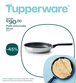 Profitez des Promotions de la Semaine sur la Poêle Universelle Tupperware !