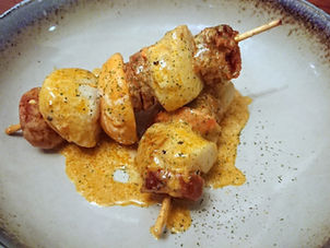 Recette terre-mer des Noix de Saint Jacques au chorizo