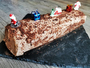 Roulé ou bûche poire chocolat avec mes Tupperware