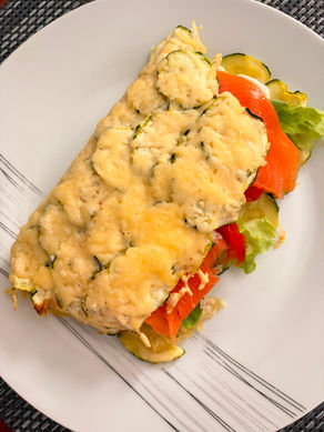wraps de courgettes emmental truite fumée