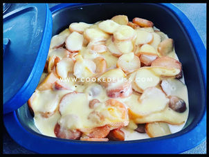 Gratin aux restes de raclette dans le micro pro grill Tupperware