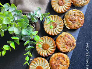 Recette de l'Invisible aux Courgettes et Roquefort en Format Individuel avec le Moule Flower de Guy Demarle