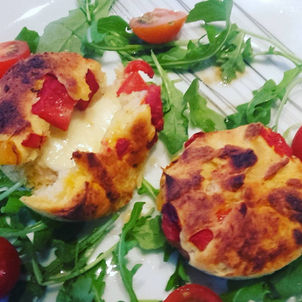 Focaccia à l'italienne poivrons mozzarella