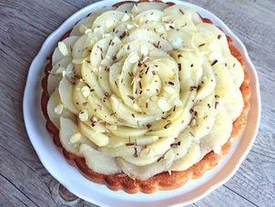 Tarte poire chocolat moule tarte renversée
