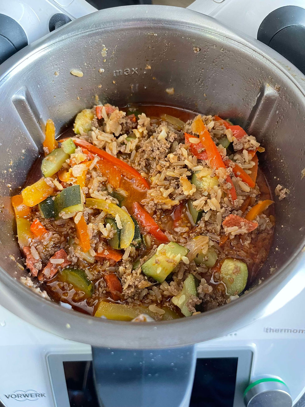 Riz mexicain au boeuf et chorizo au Thermomix