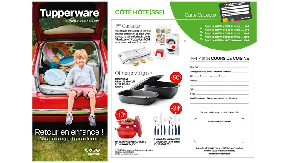 Tupperware promotions d'avril 2021