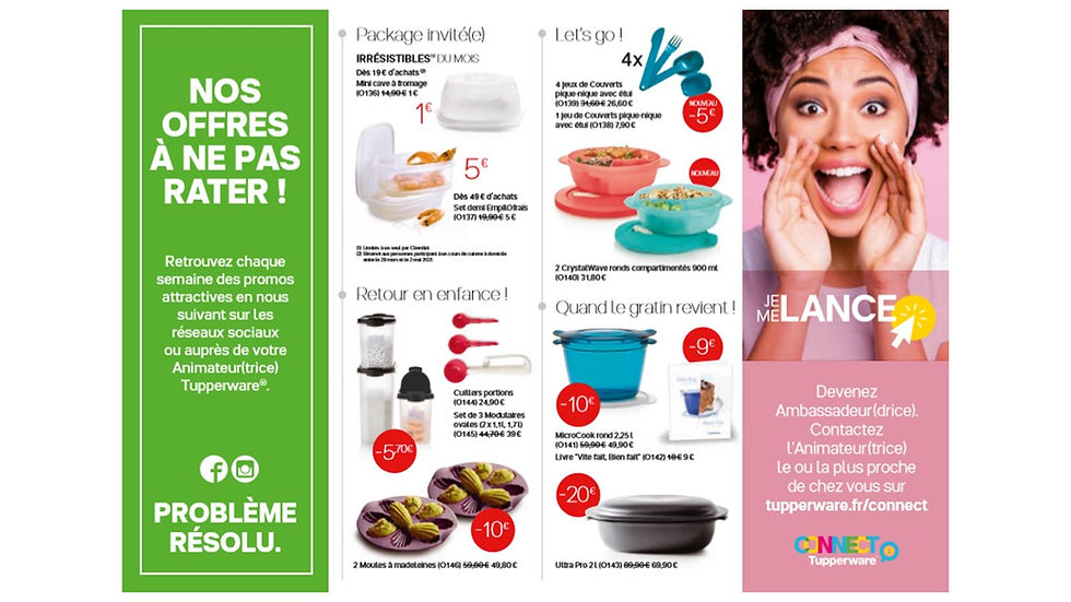 Tupperware promotions d'avril 2021