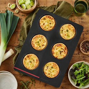 tartelettes aux poireaux moule 6 grands ronds Guy Demarle