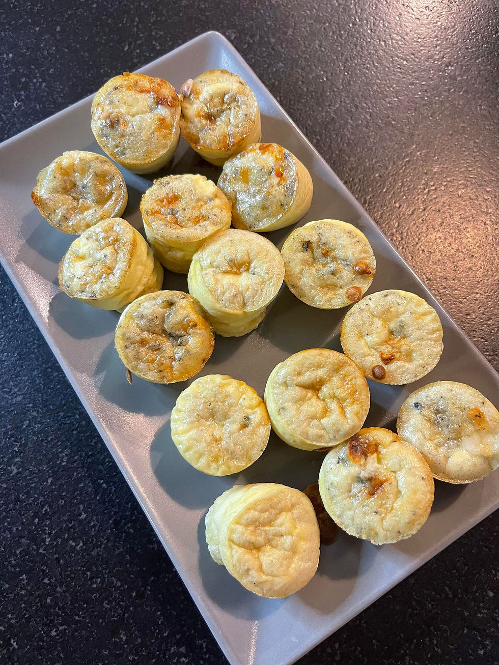 Mini flans au Roquefort