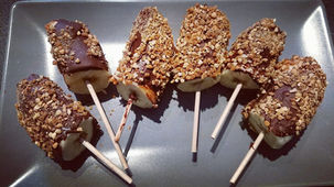 Sucettes banane chocolat express