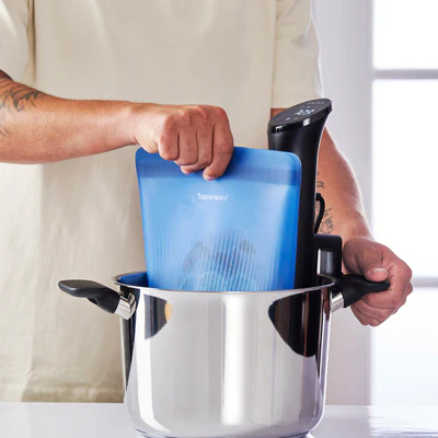 silicone bags bleu bain marie
