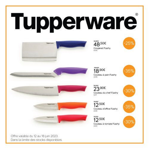 couteaux flashy tupperware promotions