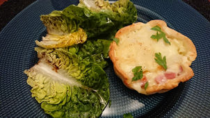 Tartelette au fromage fondu façon raclette dans le moule Tupperware