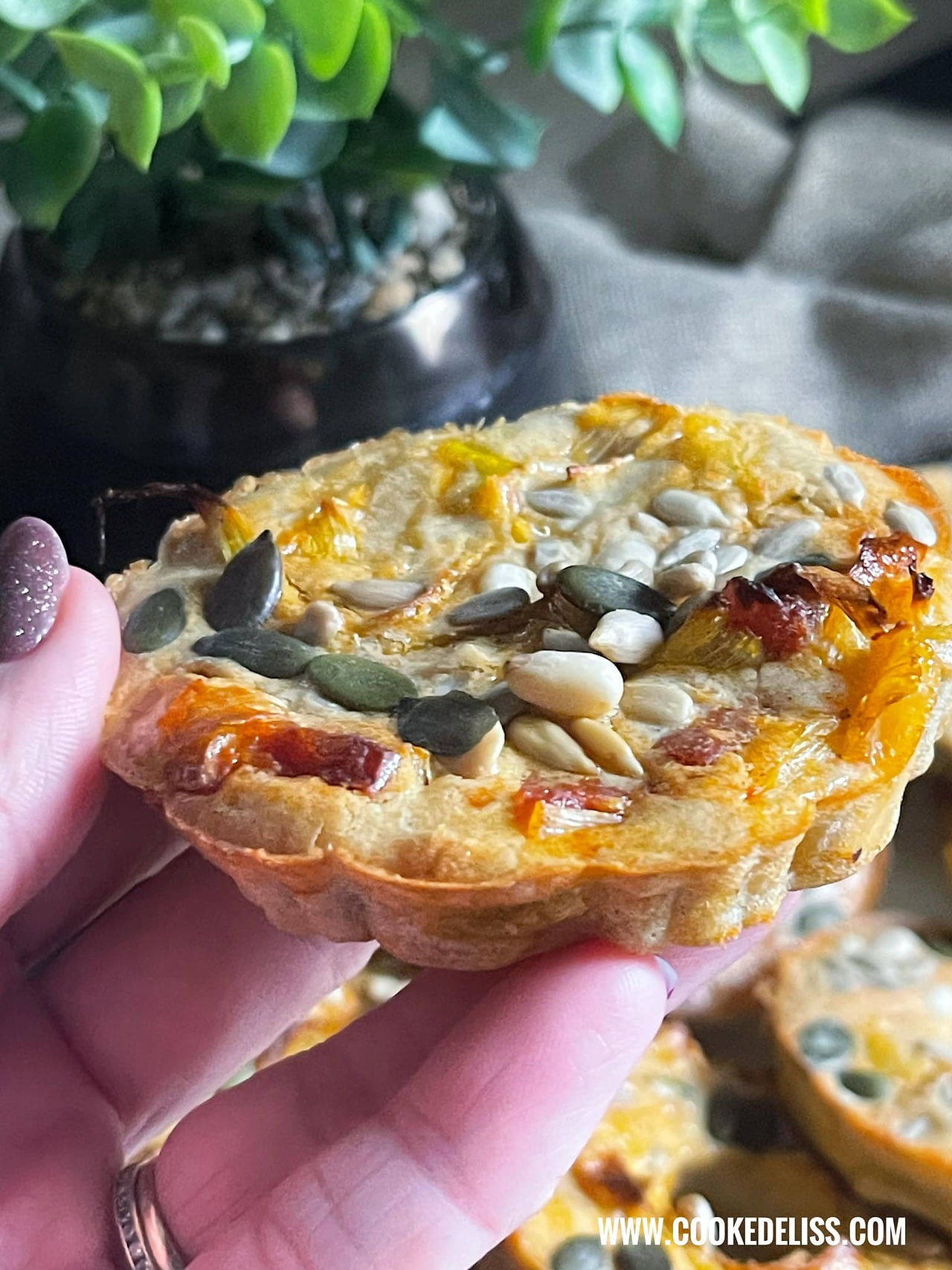 mini quiches sans pâte poireau chorizo forme tartelettes