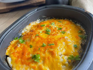 gratin de lieu noir aux poireaux et cheddar au thermomix
