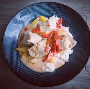 Curry Thaï de porc au micro minute Tupperware