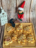 sapins feuilletés jambon fromage sur pique en bois