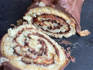 buche roulé au Nutella croute de noisettes