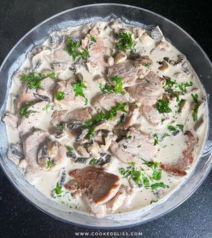 Filet mignon de porc à la crème et champignons en cocotte : une recette délicieuse et réconfortante