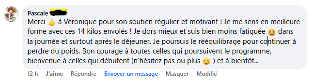 Témoignage client perte de poids
