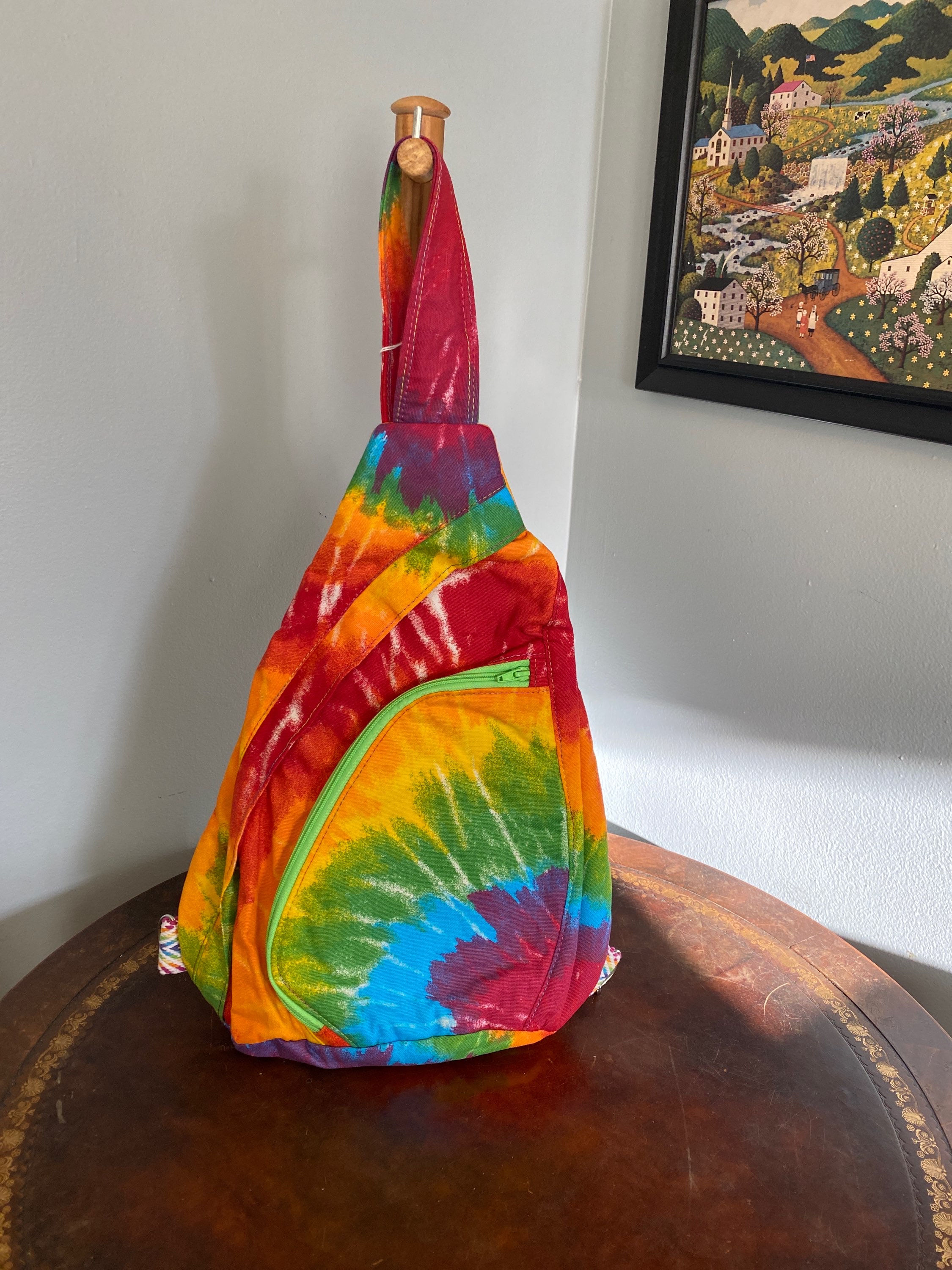 Tie dye sling bag
