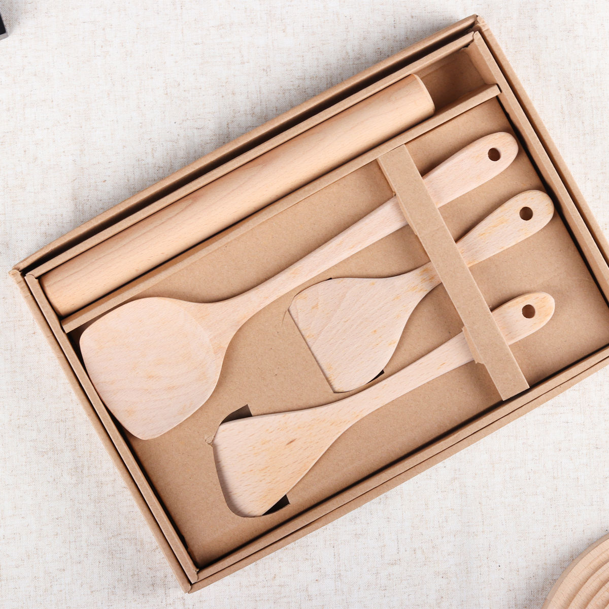 Beech Wood Cooking Spatula Set
