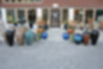 east patio urns