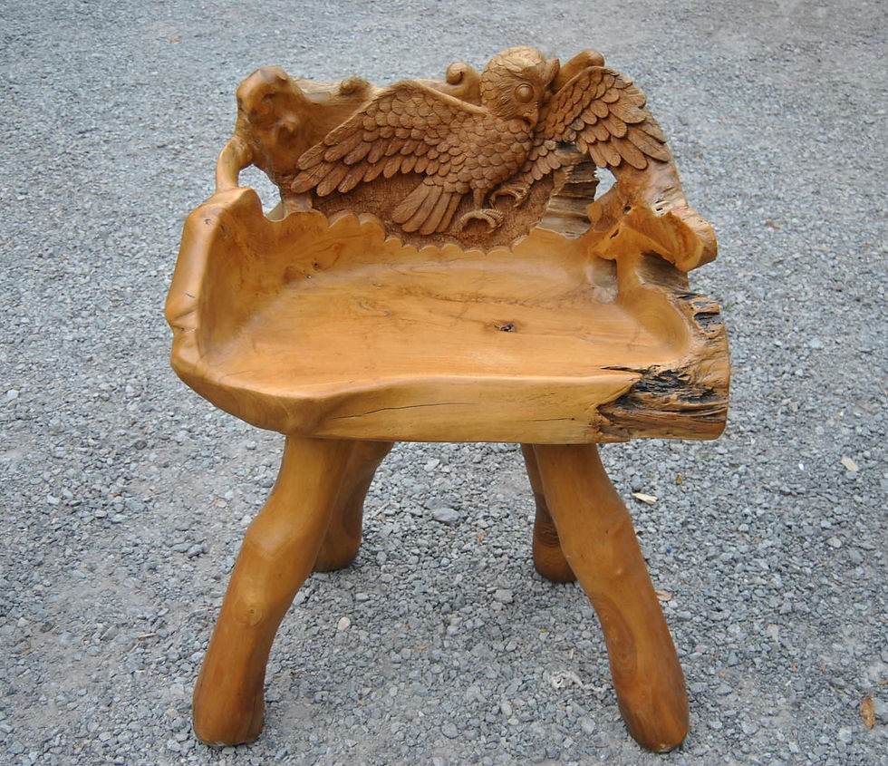 inwf-1725 carved owl bench $ 995