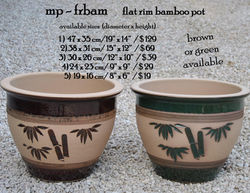 mp - frbam      flat rim bamboo pot