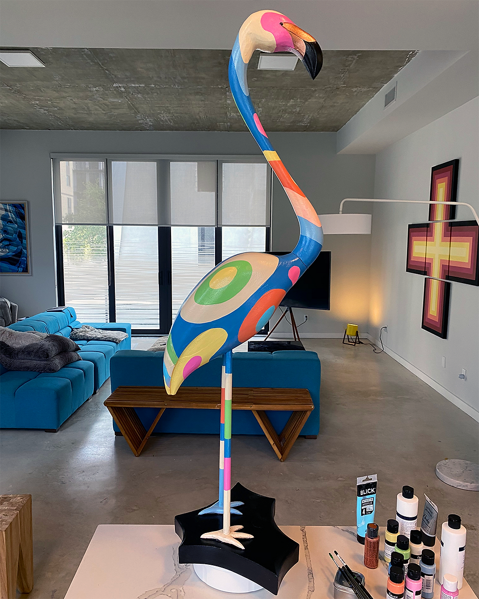 Thumbnail: Flamingo - Sculpture Painting